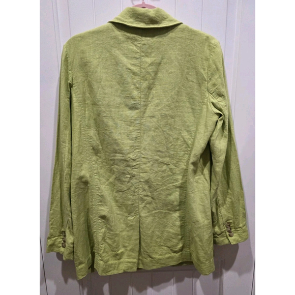 FREE PEOPLE Good Lookin' Minimalistic One Button Linen Blazer Size 6 - Picture 8 of 11
